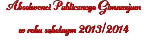 absolwenci 2013-2014